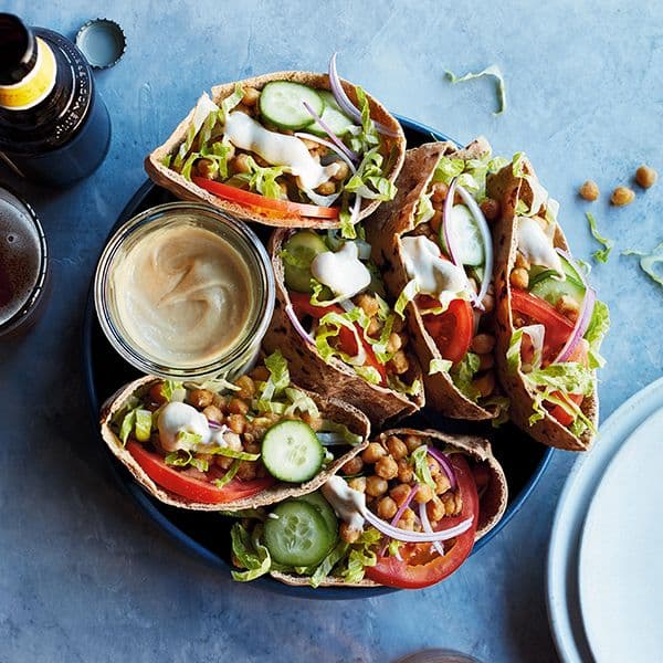 Falafel-Spiced Chickpea Pita Pockets Image